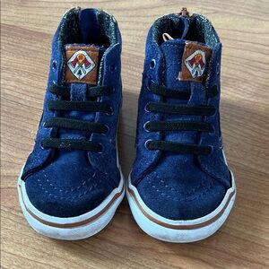 Vans Navy Suede and leather High-Top Sneakers